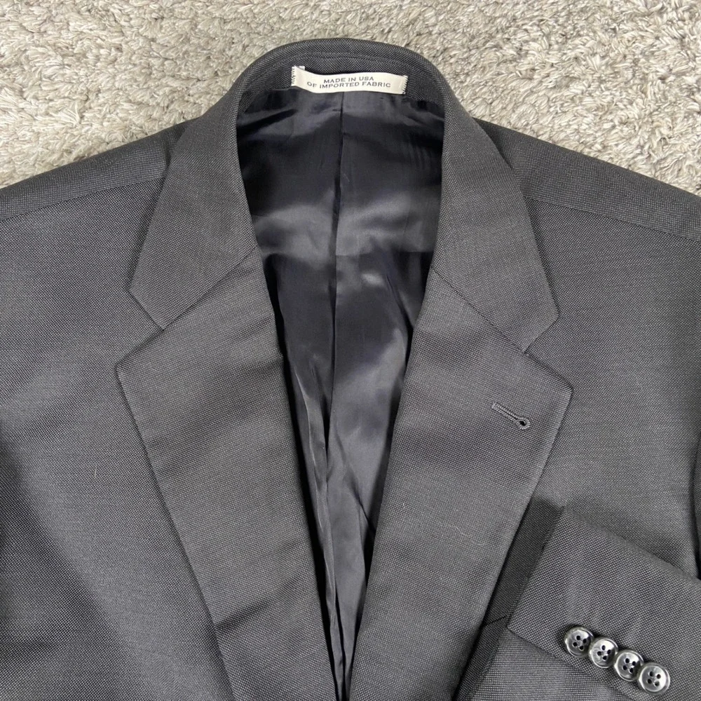 Joseph Abboud Blazer Mens 42S Charcoal Grey Slim Fit Wool Marzotto Super‎ 100s